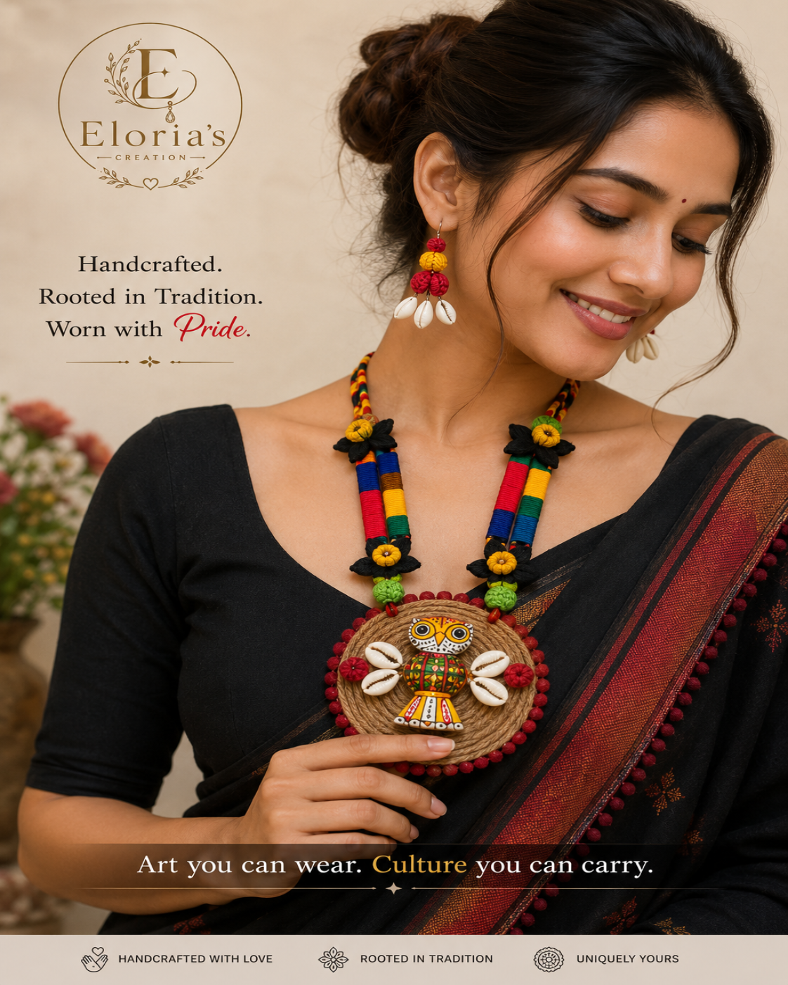 RangTarang Owl Statement Necklace Set