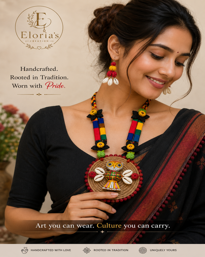 RangTarang Owl Statement Necklace Set