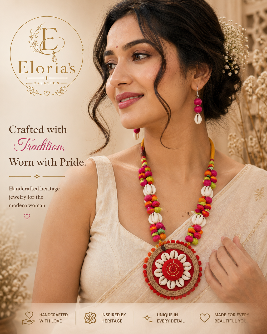 Eloria's Regal Rosette Necklace
