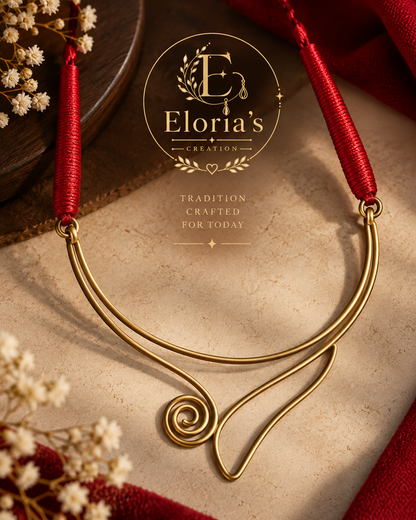 🥈 AARANYA — Artisan Brass Necklace