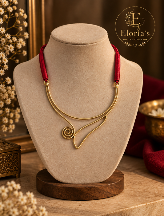 🥈 AARANYA — Artisan Brass Necklace