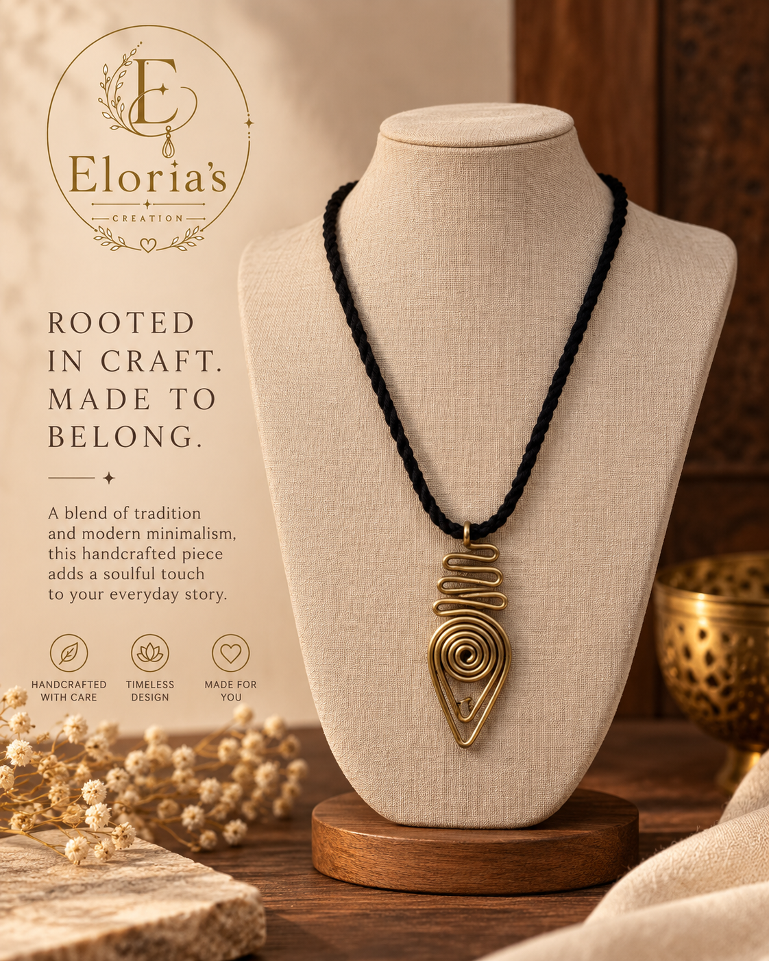 NEELARA — Artisan Spiral Necklace 💙✨
